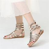 Fashion Buckle Up High Top Roman Sandals for Women