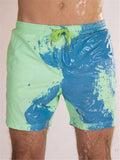 Temperature Sensitive Color-Changing Men's Beach Swim Shorts