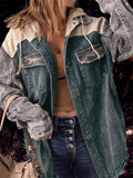 High Street Boyfriend Hooded Corduroy Jacket Coats for Women