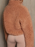 Simple Cozy New Winter Lamb Wool Women's Fuzzy Coats