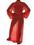 Women's Solid Color Long-Sleeved Chiffon Wide-Leg Long-Sleeved Jumpsuit