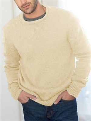 Male Spring Autumn Simple Comfortable Skinny Knit Sweaters