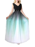 Gorgeous Chiffon Gradient Ombre Long Evening Prom Gown for Evening