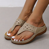 Hollowed-Out Design Lightweight Flip Flop For Women