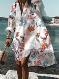 Women's Floral Print Loose Casual Shirts for Sandy Beach