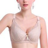 Women's Plus Size Minimizer Busty Lace Bras - Wine Red