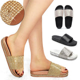 Women's Fashion Casual Shining Slip-on Open Toe Slippers