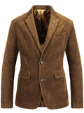 Men’s Classic Notched Lapel Collar Corduroy Blazer