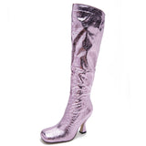 Women's Cool Square Toe Stilettos Heels Knee High Boots