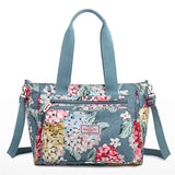 Beautiful Floral Print Nylon Waterproof Casual Lady Travel Shoulder Bag