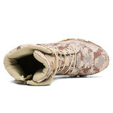 New Men's Army Color Outdoor Lace-Up Slip Resistant Boots