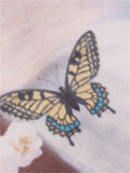 Butterfly Print Round Neck Long Sleeve Bodysuit