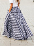 New Classy Plaid Print High-waisted Ladies Skirts