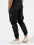 Male Fashion Chic Solid Color Cargo Trousers