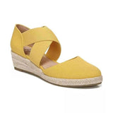 Fashion Cross Strap Wedge Heel Espadrilles Sandals for Women