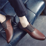Business Casual Simple Style Patchwork Non-Slip Dress Shoes Work Shoes For Men