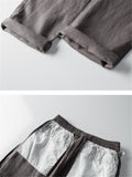 Thin Loose Linen Drawstring Solid Color Pants