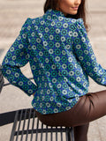 Spring Autumn Trendy Female Loose Printing Lapel Shirts