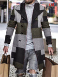 Cozy Wool Plaid Men's Mid Length Top Coats