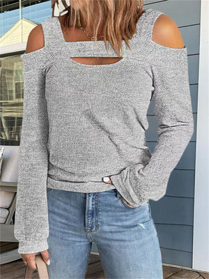 Fashion Off Shoulder Loose Comfortable Pullover Women Shirts for Autumn