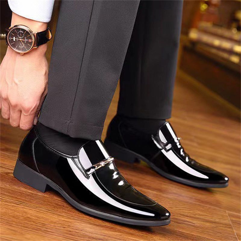 Business Elite Men's Pointed Toe Breathable Slip-on Dress Shoes
