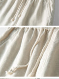 Linen Casual Drawstring Straight Leg Pants