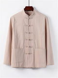 Vintage Style 3-Piece Outfit Retro Button Pocket Shirt + Elastic Waistband Pants