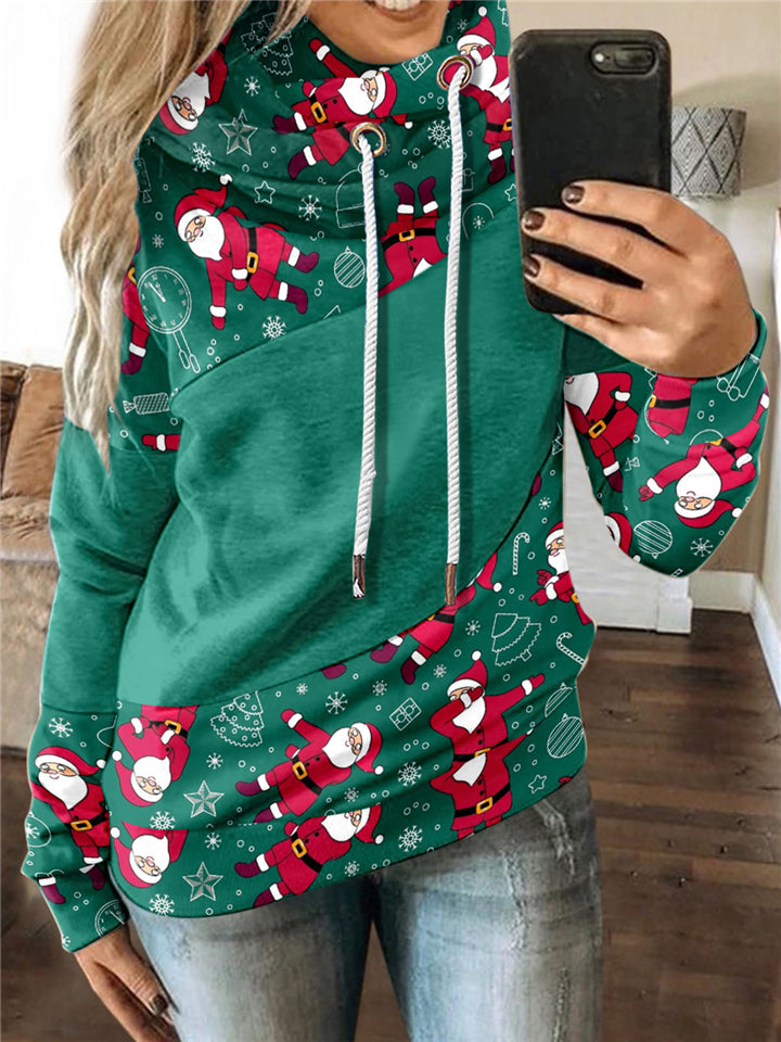 Casual Fashion Printed Long Sleeve Christmas Hoodie