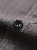 Casual Loose Comfy Linen Buttons Long Sleeve Shirts