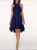 New Elegant Halter Sleeveless High Waist Slim-Fit Cocktail Dresses For Wedding Guest
