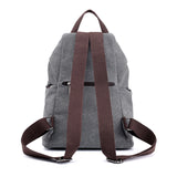 Casual Style Multi-Pocket Zipper Soft-Touch Canvas Durable Lightweight Backpack