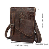 Men's Classic Alligator Pattern Multifunctional Crossbody Bags