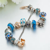 New Creative Blue Love Charm Beaded Bracelet