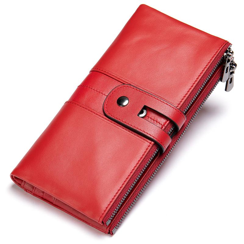 Women's Leather Multifunctional Clutch Fashion Antimagnetic Wallet