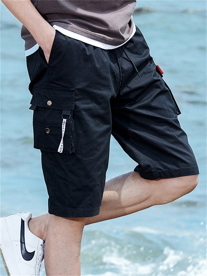 Male Stylish Relaxed Large Size Straight Leg Beach Shorts