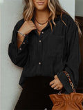 Women's Solid Color Simple Style Long-Sleeved Blouse