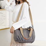 Ladies’ Large capacity fine stitching multi-pocket Soft-Touch Crossbody Shoulder Bag