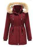 Women's Warm Fashion Winter Coat with Removable Hood
