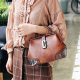 Women's Retro Vintage Buckle Lock Shoulder Bags
