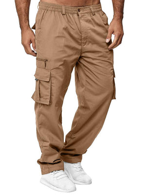 Casual Multi-Pocket Loose Straight-Leg Outdoor Fitness Cargo Pants