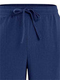Men's Simple Elastic Waist Multi Pockets Soft Linen Summer Pants