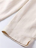 Daily Wear Leg Cuff Slit Design Stylish Loose Straight-Leg Trousers