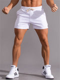 Men's Summer Super Soft Fitness Loose Elastic Waist Cotton Shorts
