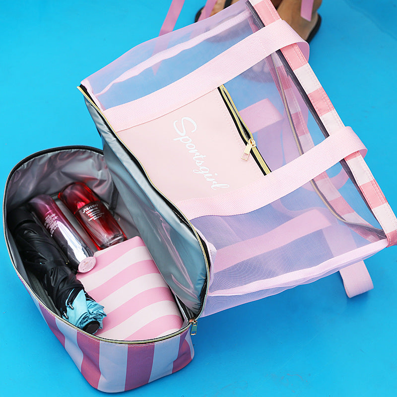 Wet & Dry Separation Waterproof Extra-Large Beach Tote Bag