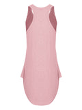 Women's Summer Sports U Neck Irregular Hem Tank Dress