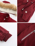 Women's Warm Fashion Winter Coat with Removable Hood