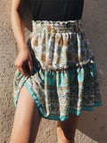 Trendy Bohemian Style Printed Skirts