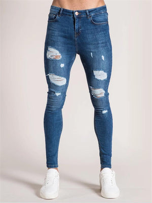 Men’s Skinny Fit Washed Ripped Jeans