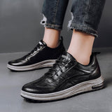 Men's Fashion Lace-Up Soft Flat Heel Sneakers