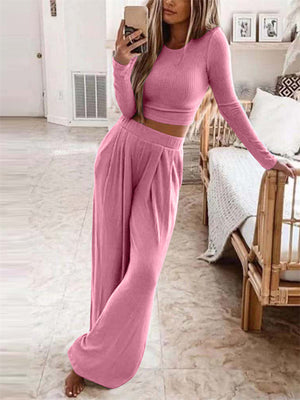 Women's Leisure Comfy Two-piece Knitting Sets